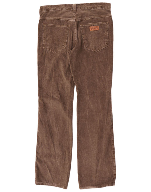 Wrangler Pantalones rectos de pana Roxboro para hombre W32 L34 Algodón marrón