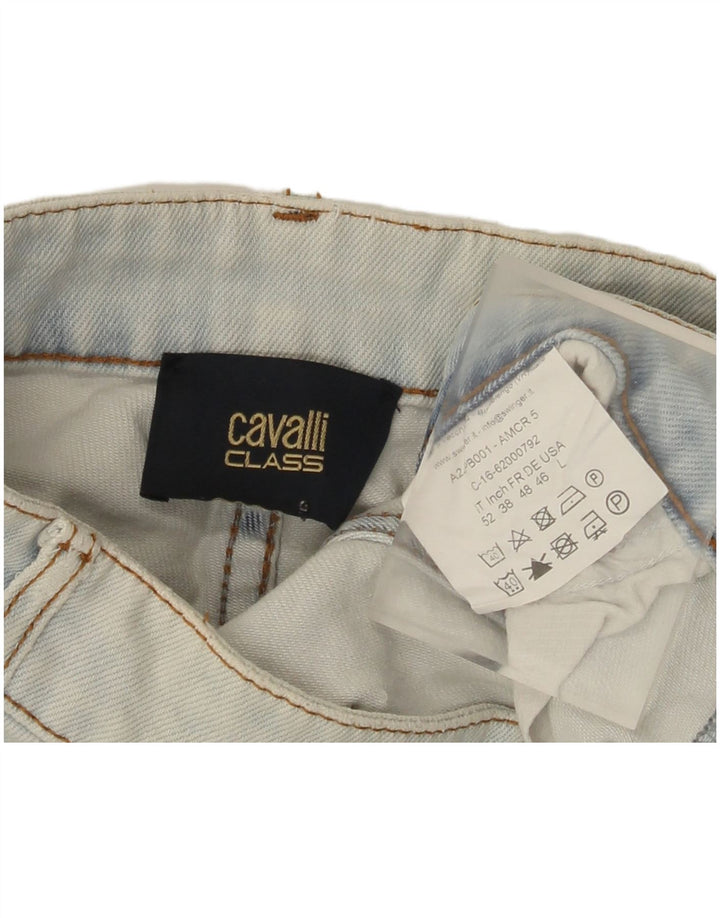 Cavalli Vaqueros rectos para hombre grandes W34 L29 algodón azul