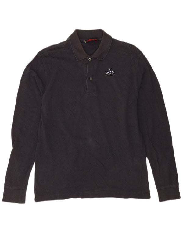 Kappa Polo De Manga Larga Para Hombre Small Azul Marino Algodón