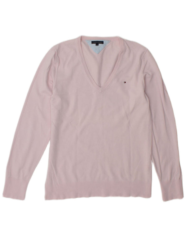 Tommy Hilfiger Suéter con Cuello en V para Mujer UK 46 Grande Rosa