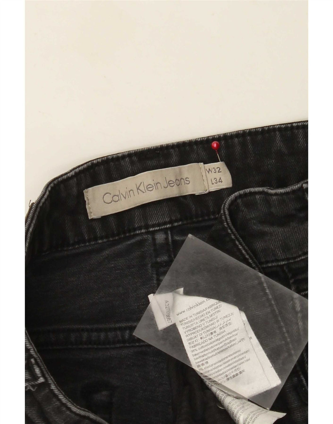 Calvin Klein Jeans Slim para Mujer W32 L34 Algodón Negro