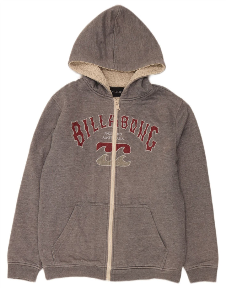 Billabong Sudadera con capucha y cremallera gráfica para niños 15-16 años Poliéster gris