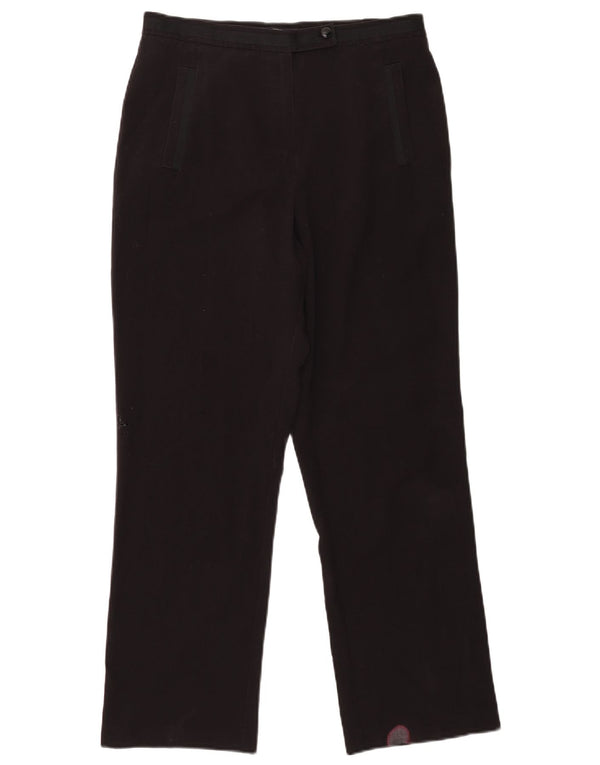 Marks & Spencer Pantalones de traje rectos para mujer UK 12 Medium W30 L27 Negro