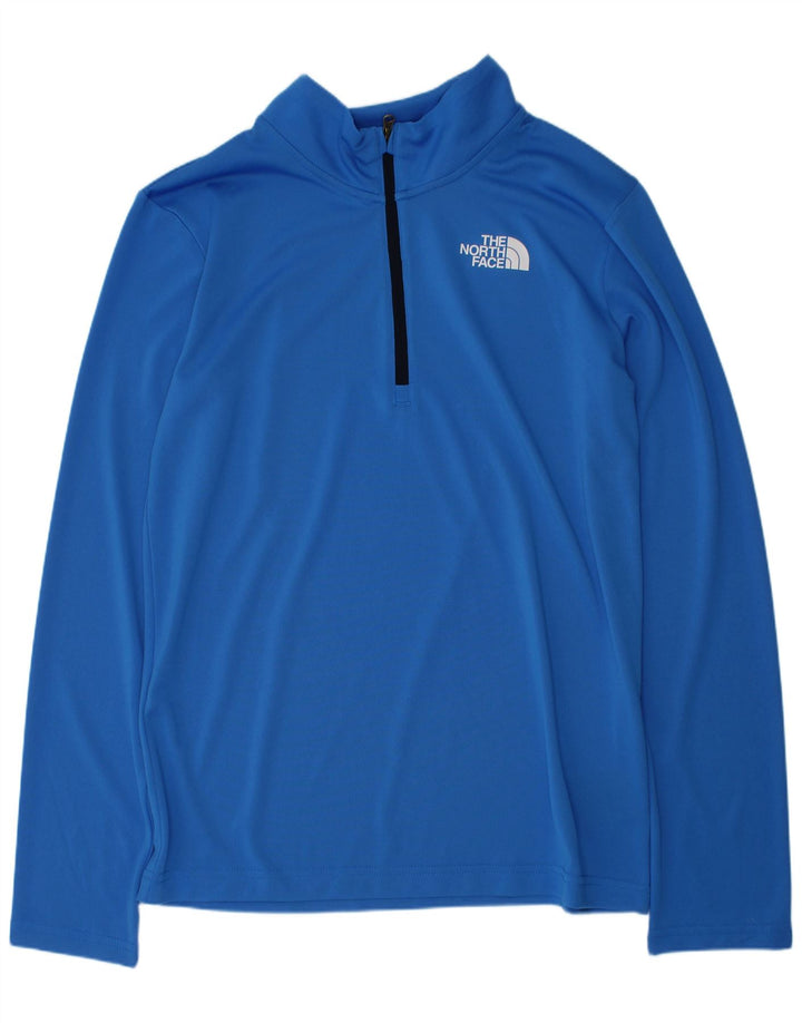 The North Face Chándal con cremallera y cuello para niños, talla grande, azul, 13-14 años