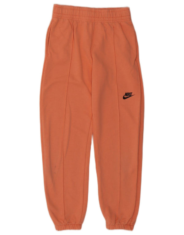 Nike - Pantalón de chándal gráfico para niña, 10-11 años, mediano, naranja