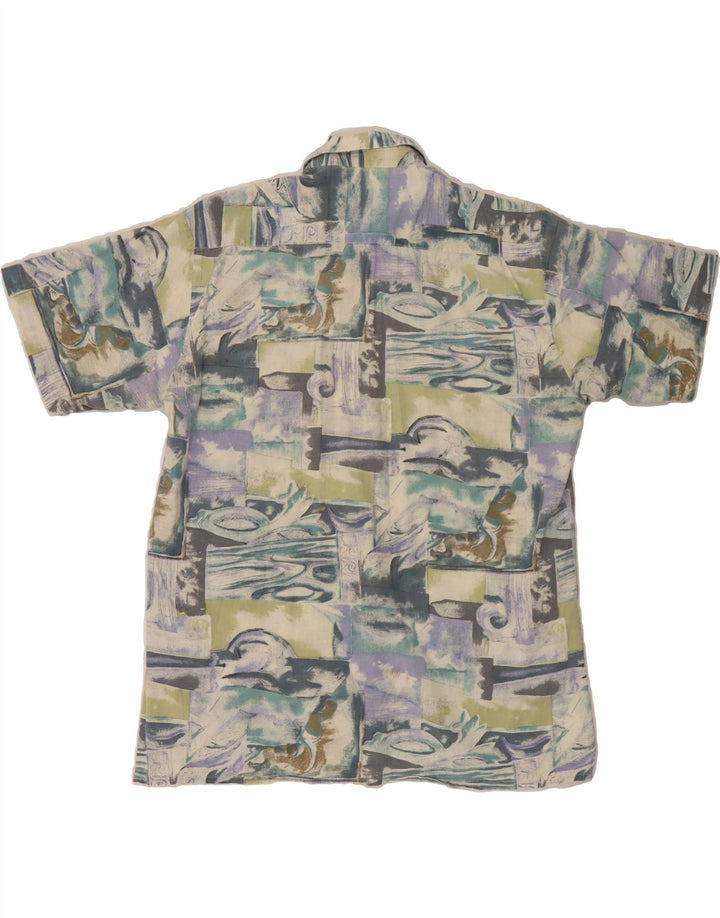 C&A Mens Short Sleeve Shirt Large Multicoloured Patchwork Cotton Vintage C&A and Second-Hand C&A from Messina Hembry 