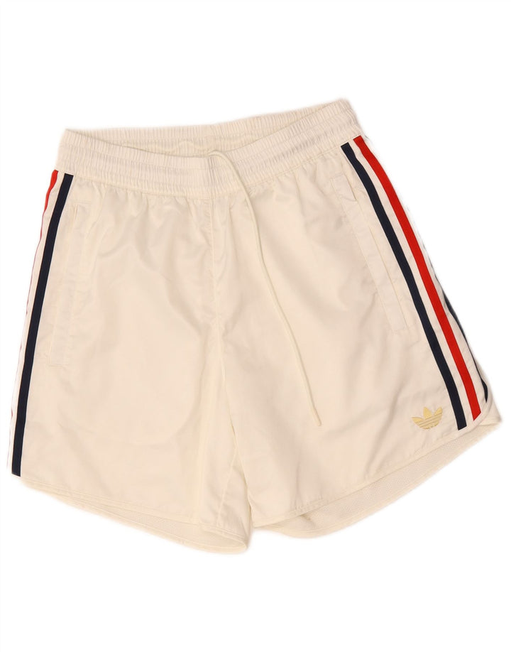 Adidas Hombre Pantalones Cortos Deportivos Pequeño Poliéster Blanco