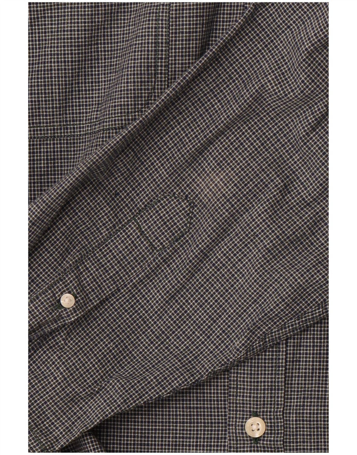 LEVI'S Camisa ajustada para hombre de algodón a cuadros azul marino grande