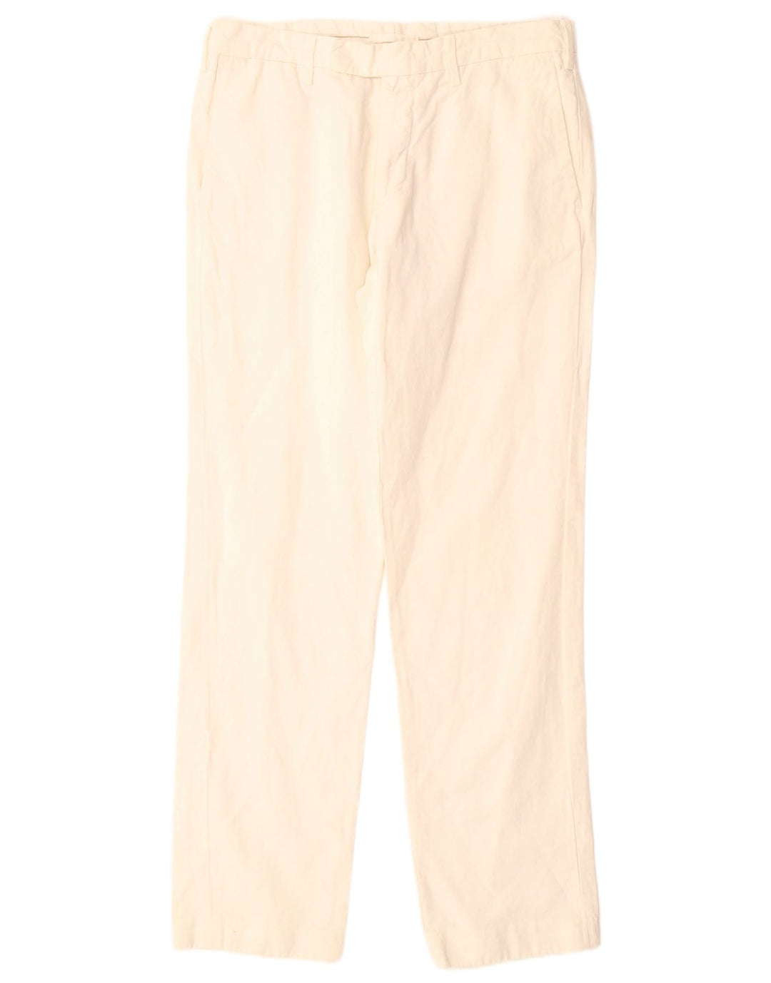 MASSIMO DUTTI Pantalón de traje recto para hombre EU 42 Large W32 L32 Off White