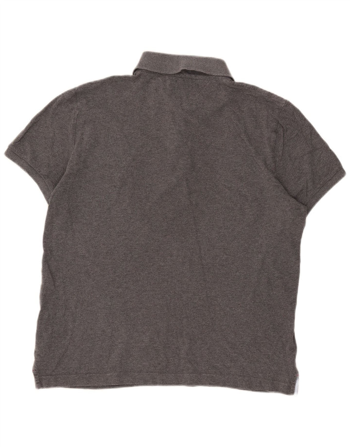 Tommy Hilfiger Polo de ajuste personalizado para hombre, tamaño grande, algodón gris