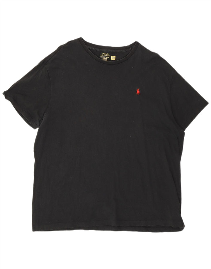 POLO RALPH LAUREN Camiseta de corte clásico para hombre Top XL Algodón negro