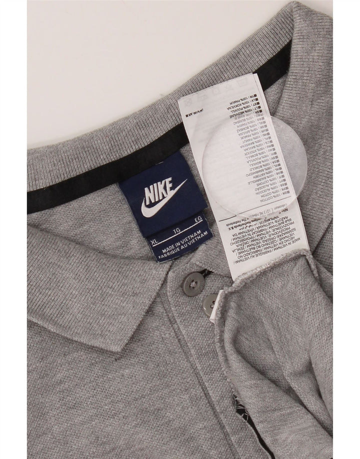 Nike Polo Hombre XL Algodón Moteado Gris