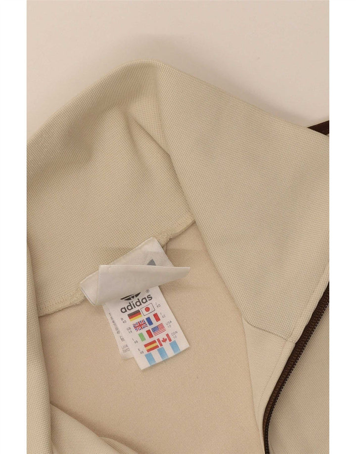 Adidas - Chaqueta de chándal para mujer, talla 40, algodón beige medio