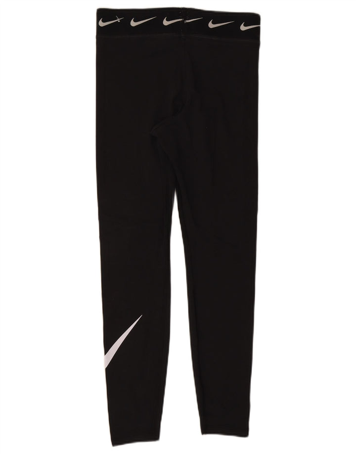 Nike - Leggings gráficos para mujer (talla 40), algodón negro mediano