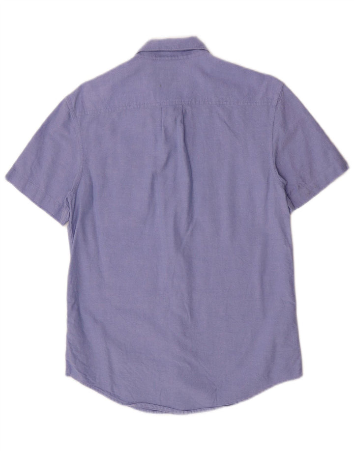 Camisa Penguin Hombre Manga Corta Small Azul Algodón