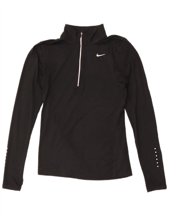 Nike Dri Fit - Chándal con cremallera y cuello para mujer, talla S, color negro
