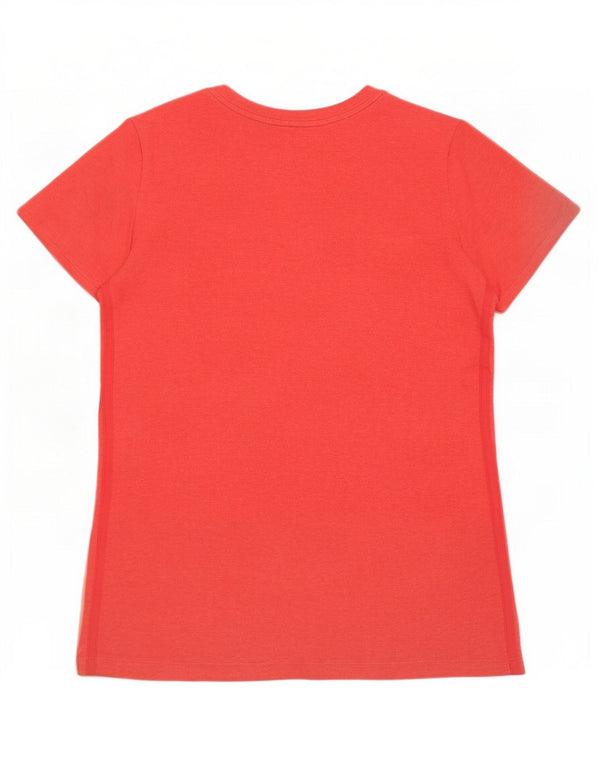 Adidas Mujer Climalite Camiseta Top UK 20/22 XL Rojo Algodón