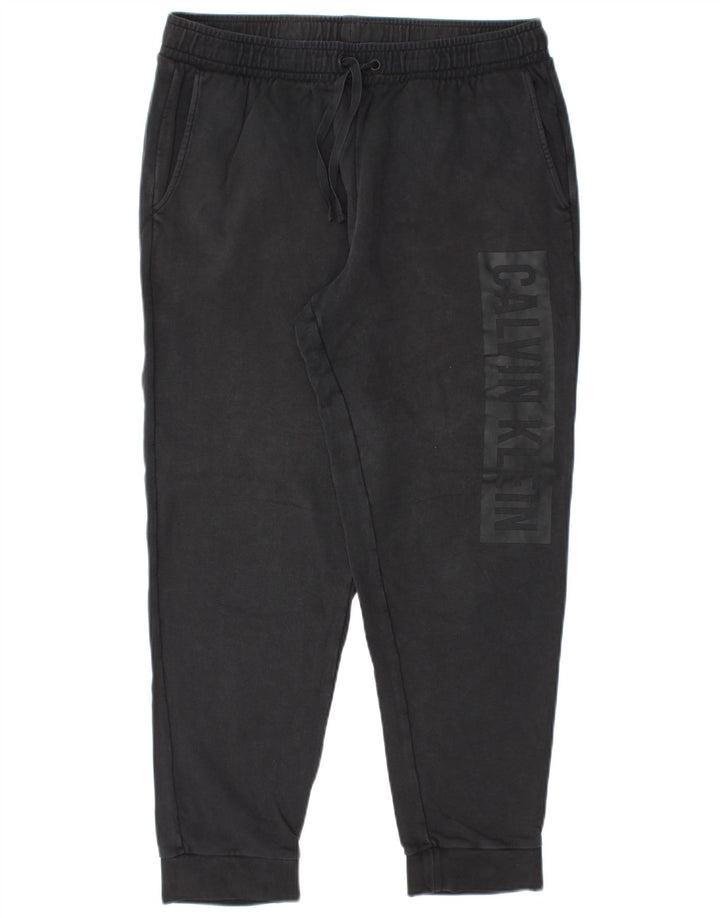 Calvin Klein Pantalones De Chándal Con Gráficos Para Hombre Joggers De Algodón Negro Mediano