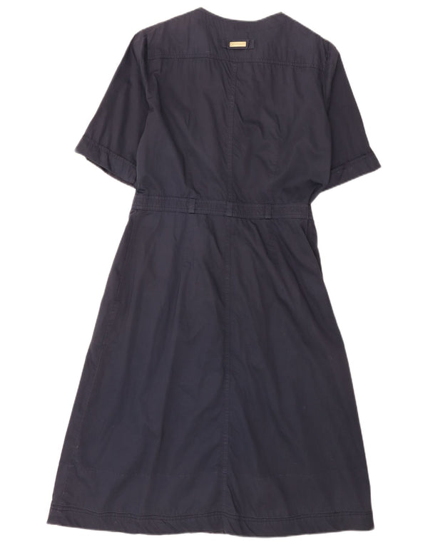 Henry Cottons Womens Wrap Dress IT 46 Large Navy Blue Cotton