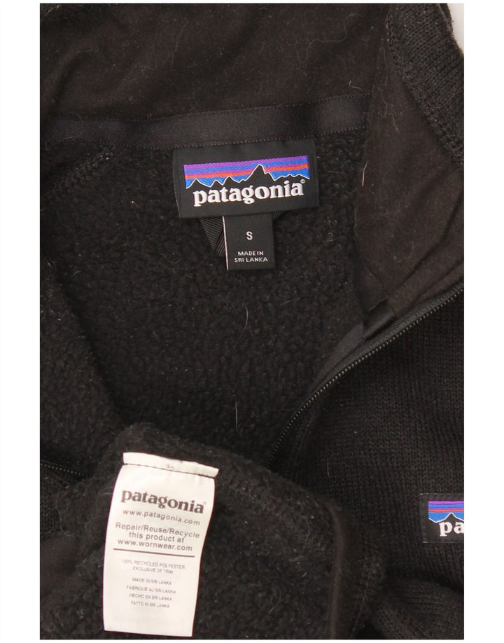 Patagonia Mujer Regular Fit Chándal Top Chaqueta UK 10 Small Negro