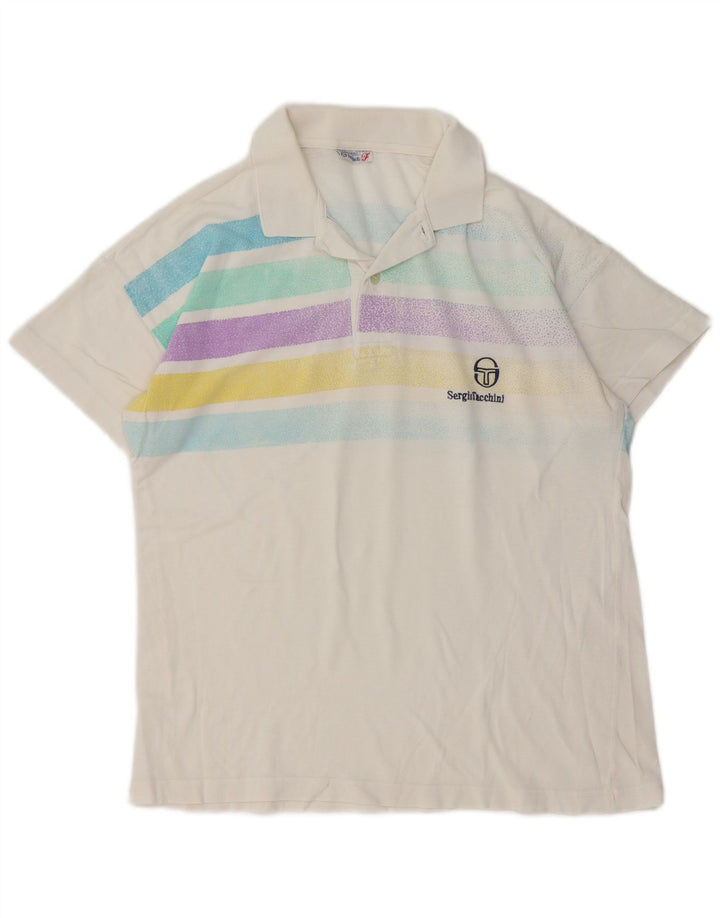 Sergio Tacchini Polo Hombre Rayas Blancas Medianas