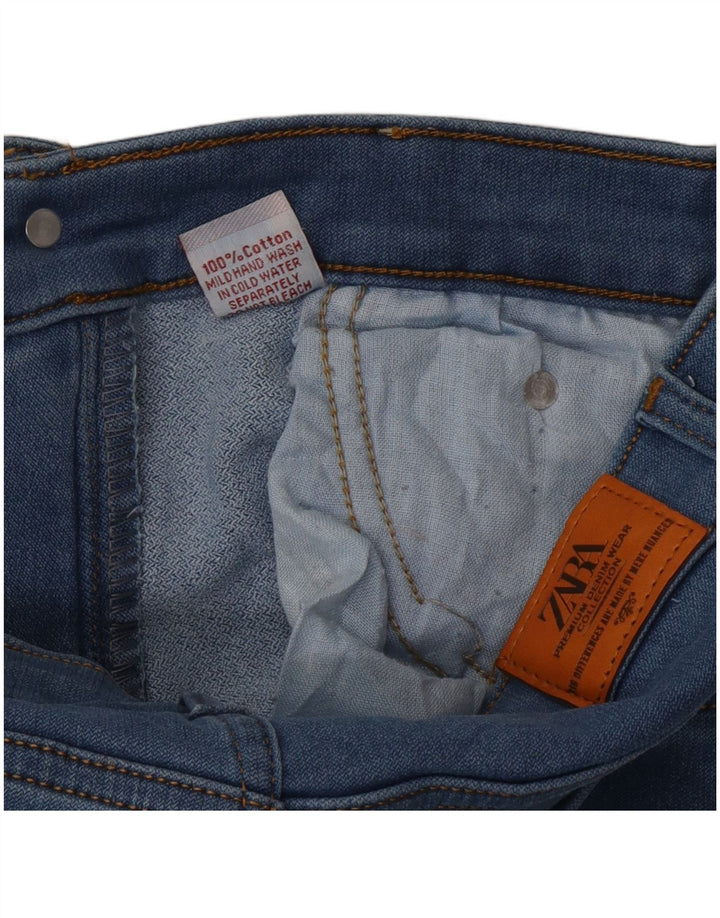 Zara Hombre Jeans Rectos W30 L29 Azul Algodón