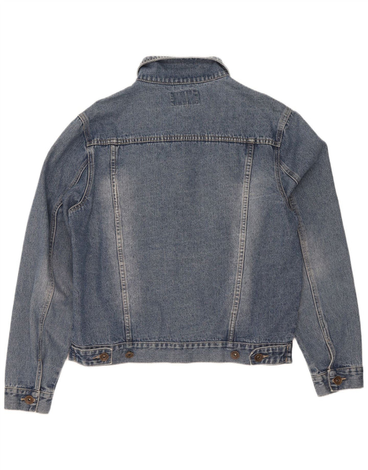 Vintage hombres chaqueta de mezclilla IT 50 azul grande