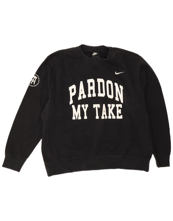 Nike Pardon My Take Graphic Sudadera Jumper XL Negro Algodón