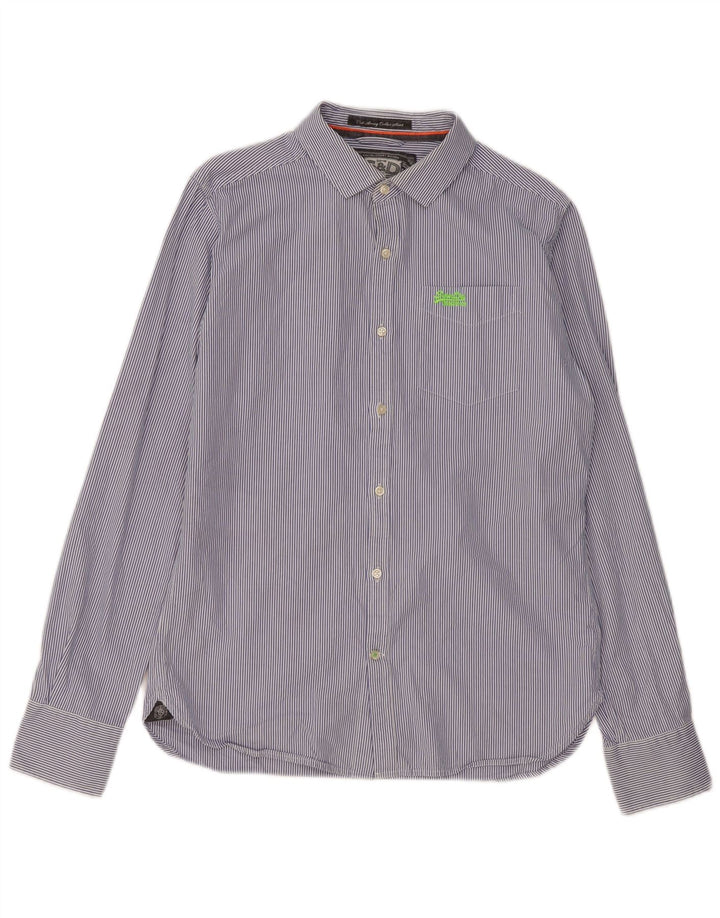 Camisa Superdry Para Hombre Grande Azul Marino Con Rayas Pintadas