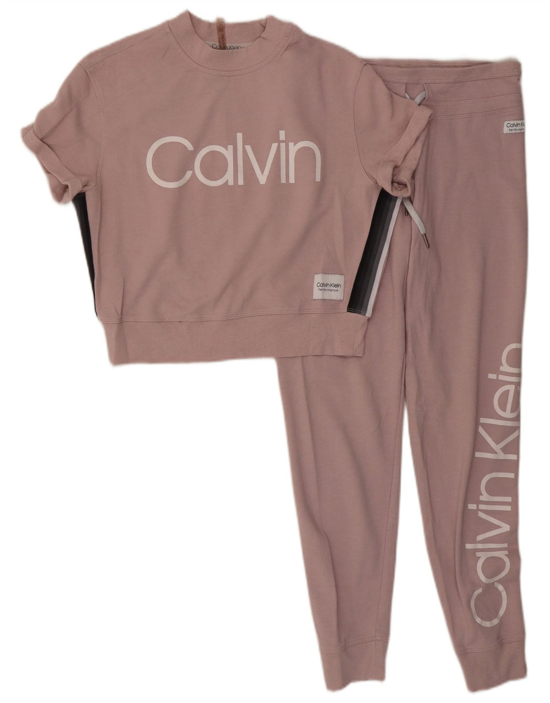 CALVIN KLEIN Chándal completo con gráfico extragrande para mujer UK 10 Small Pink