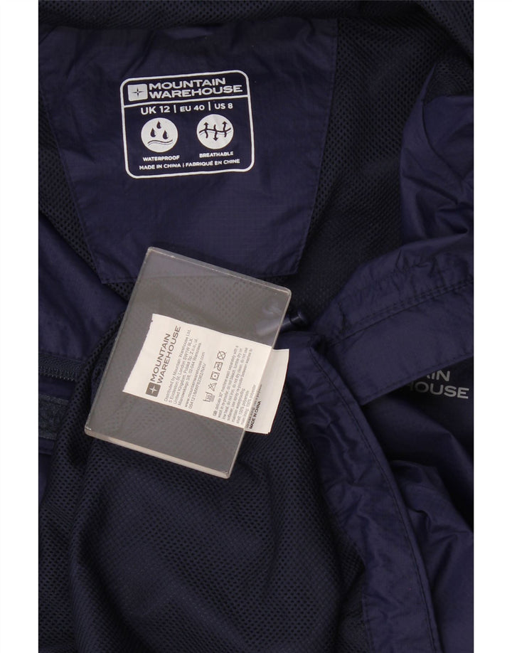 Chaqueta impermeable con capucha para mujer Mountain Warehouse UK 40 Azul marino mediano