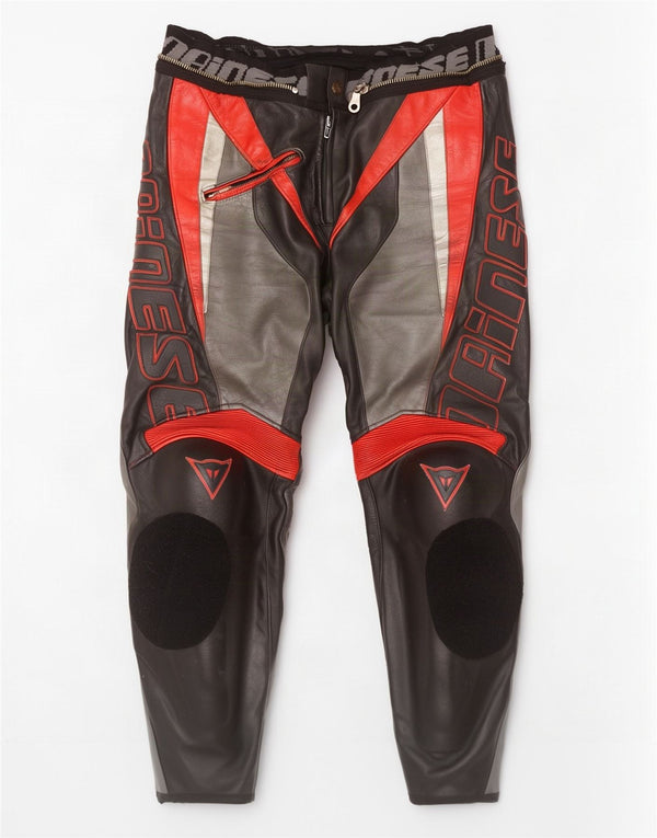 Pantalones Dainese Hombre Moto Racer De Cuero W34 L29 Negro Colorblock