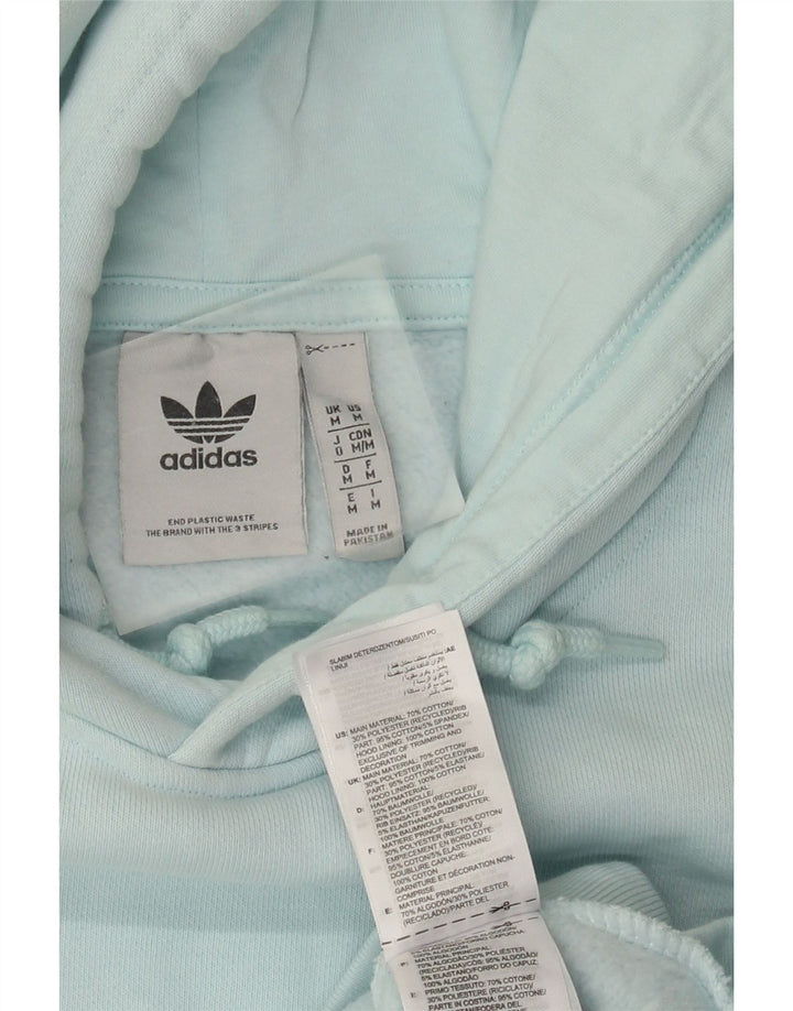 Adidas Hombre Sudadera Con Capucha Jumper Azul Medio Algodón
