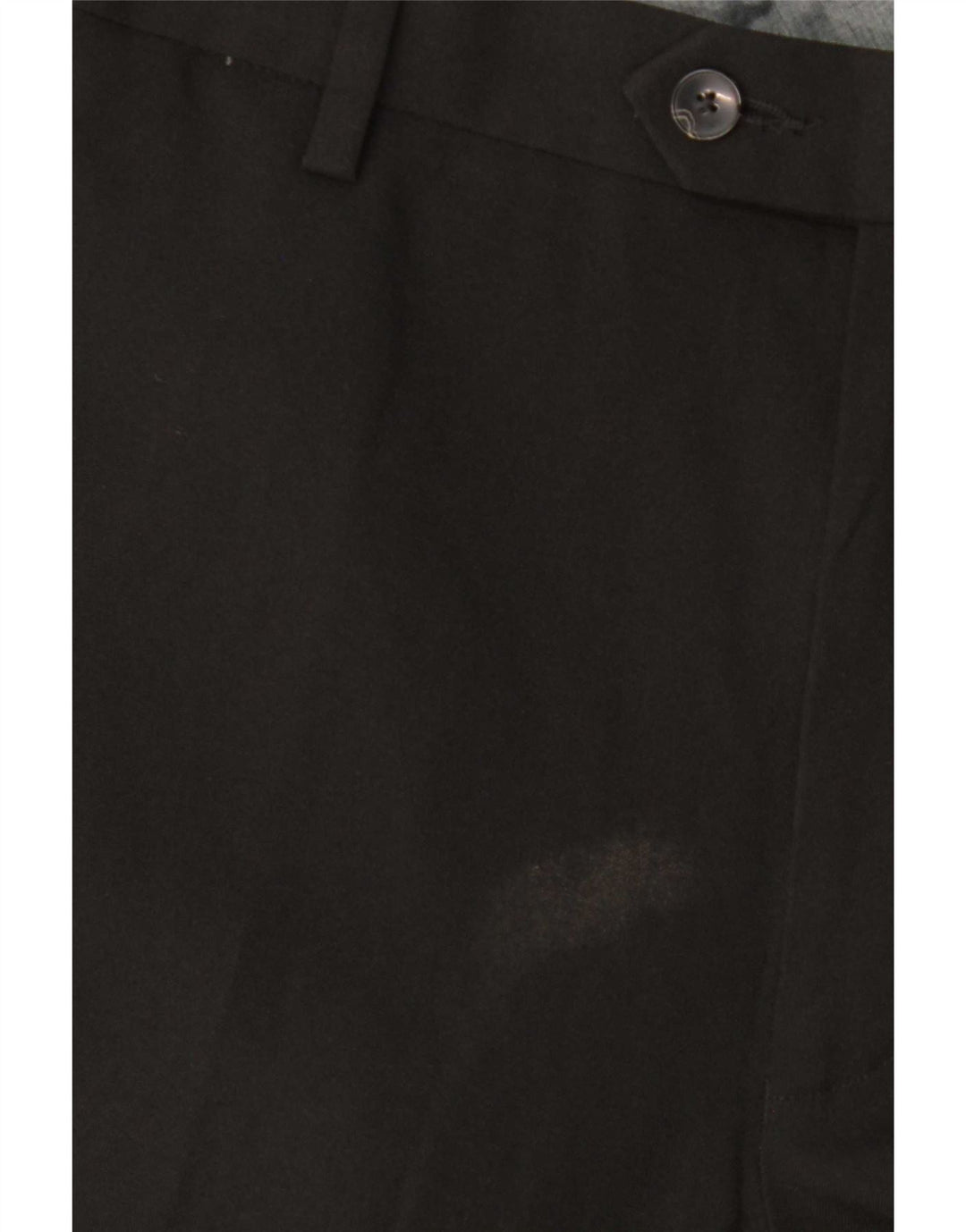 Marks & Spencer Pantalón de traje regular para hombre W40 L31 Poliéster negro