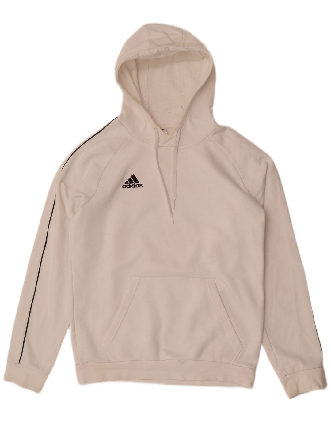 Adidas Hombre Sudadera Con Capucha Jumper Medio Blanco Algodón