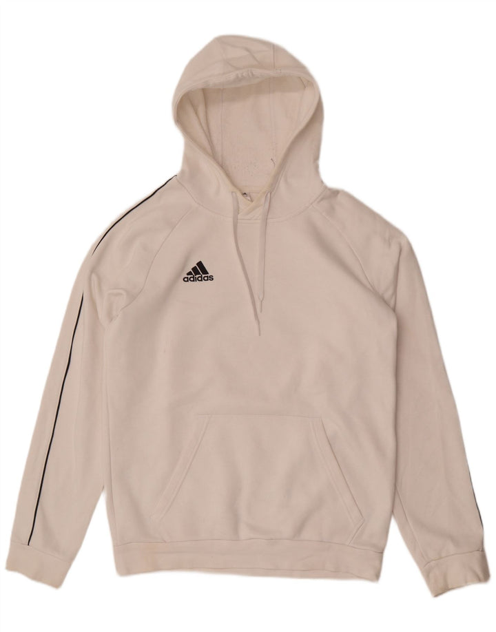 Adidas Hombre Sudadera Con Capucha Jumper Medio Blanco Algodón