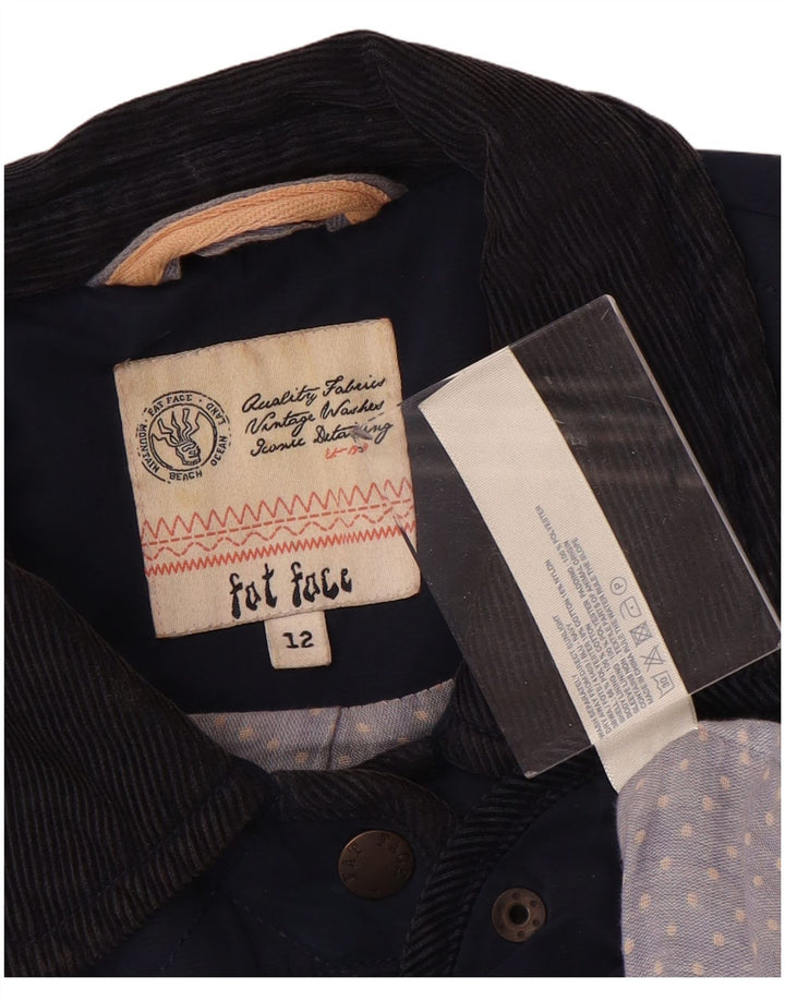 FAT FACE Chaqueta acolchada para mujer UK 12 Mediana Azul marino Poliéster