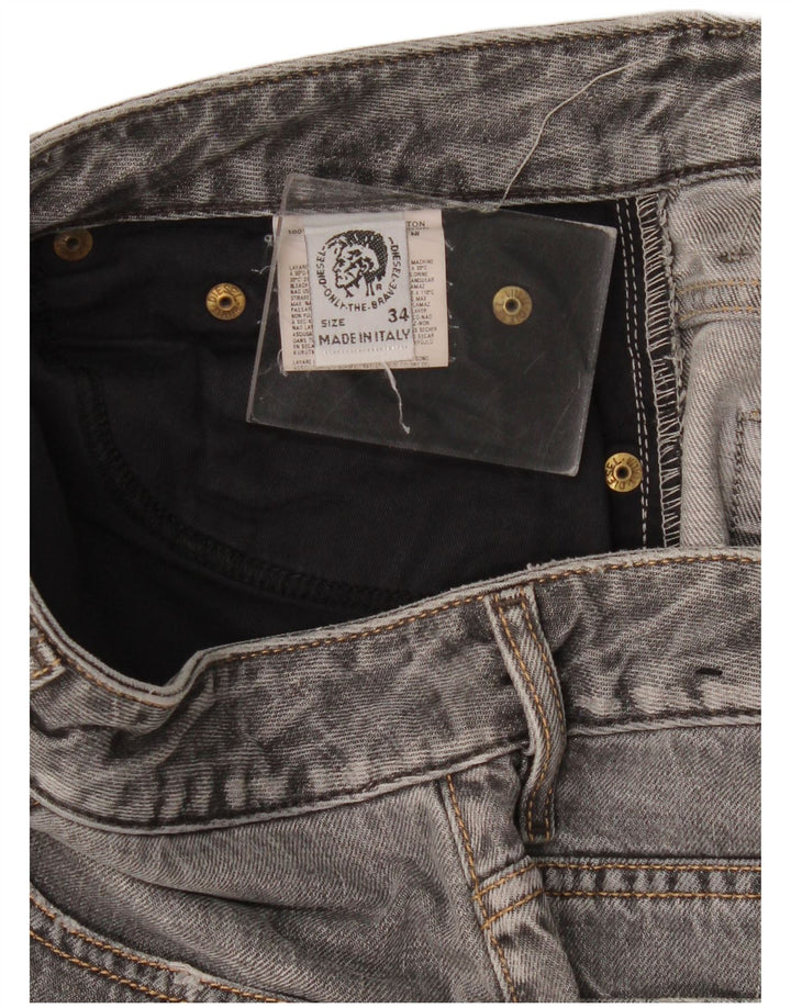 Vaqueros Diesel Mujer Rectos W34 L31 Algodón Gris