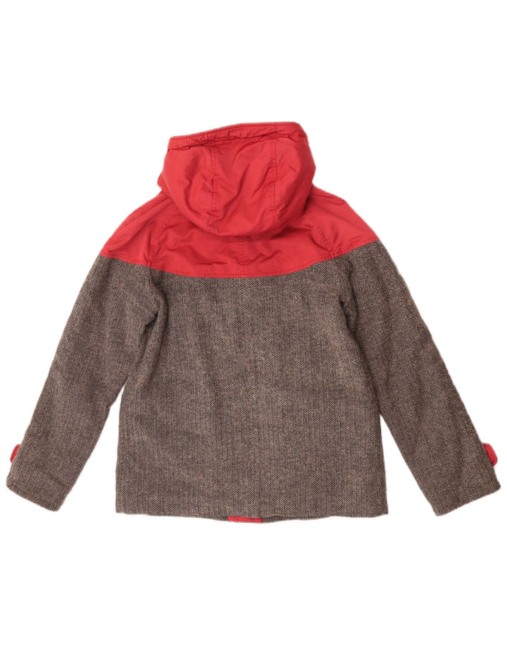 Chaqueta cortavientos con capucha para mujer Museum UK 40 Small Grey Colourblock Wool