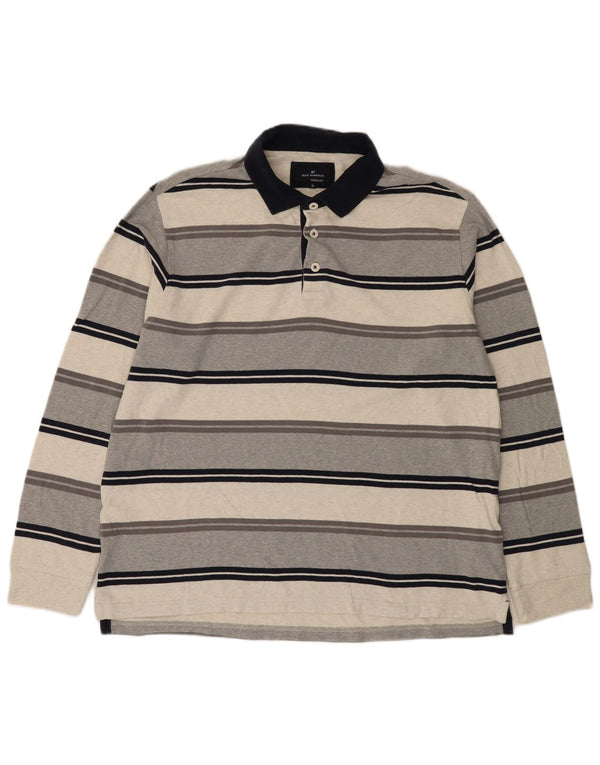 Marks & Spencer Polo de rugby de manga larga para hombre XL Multicolor