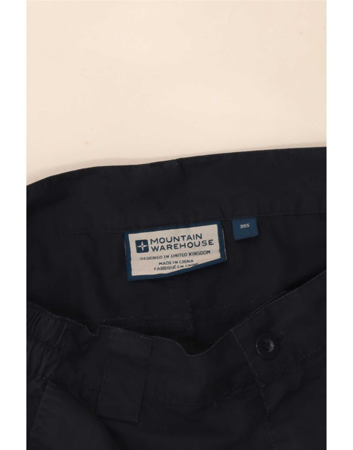 Pantalón cargo recto para hombre Mountain Warehouse W30 L29 Poliéster azul marino