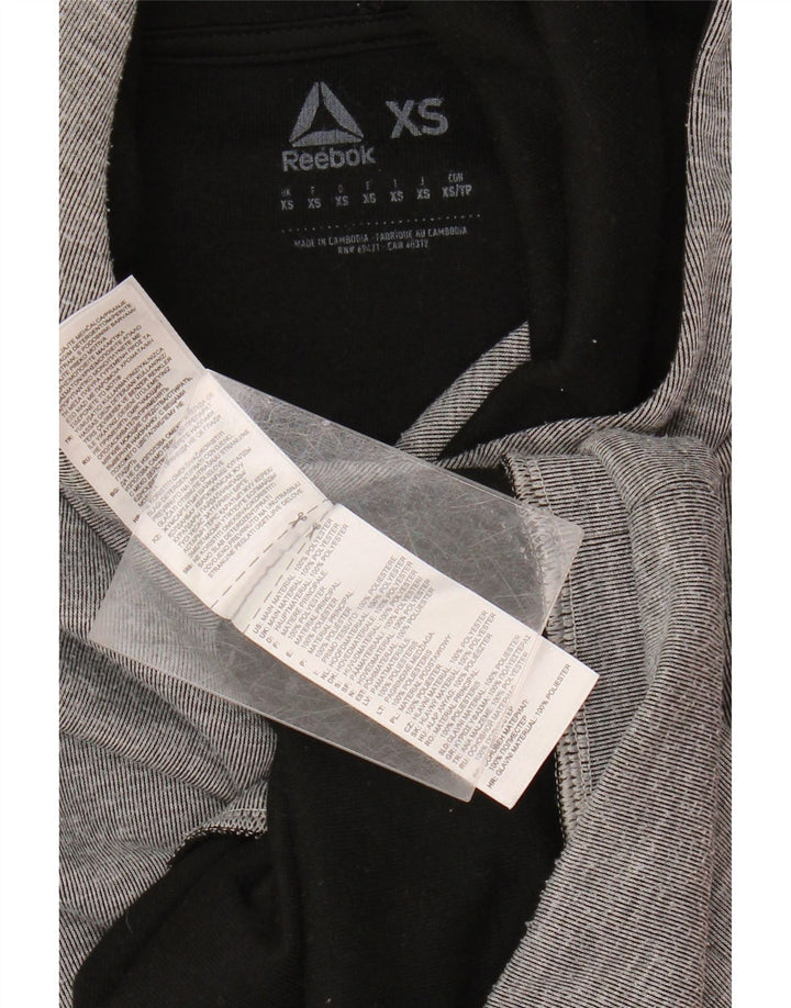 Reebok Sudadera con capucha gráfica para hombre XS Gris Poliéster