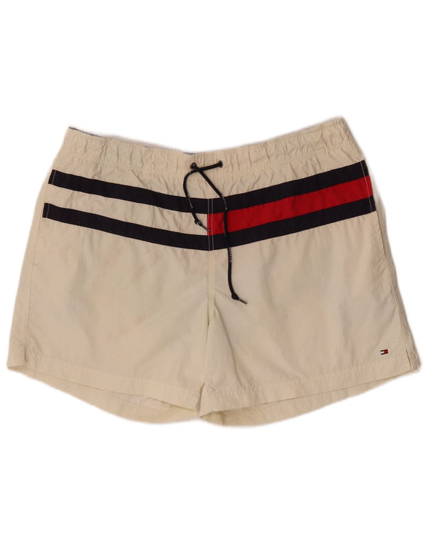 Tommy Hilfiger Bañador para Hombre Large Off White Colorblock Poliéster