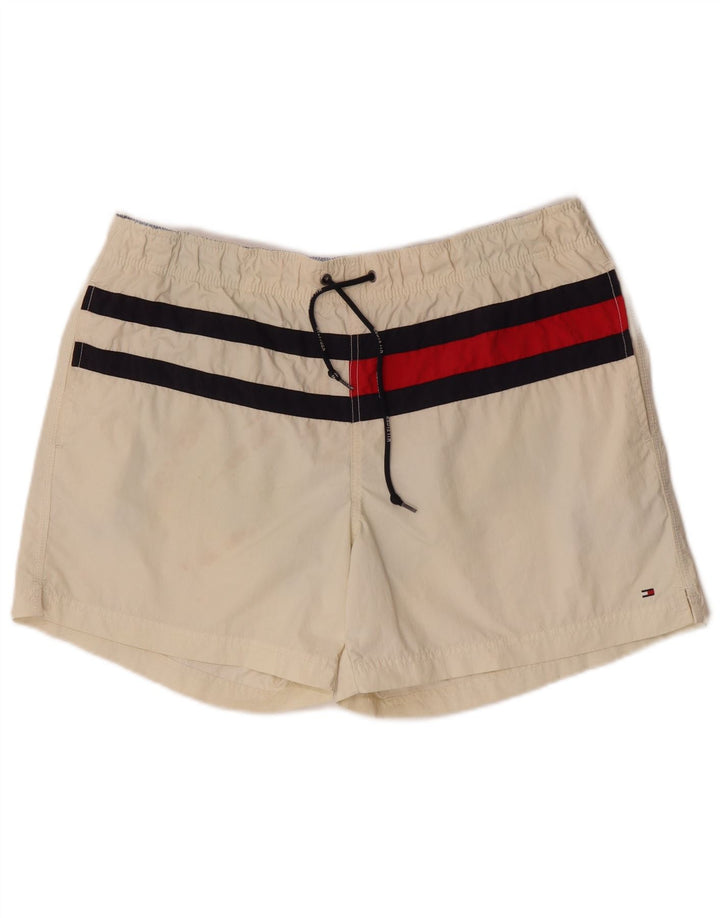 Tommy Hilfiger Bañador para Hombre Large Off White Colorblock Poliéster