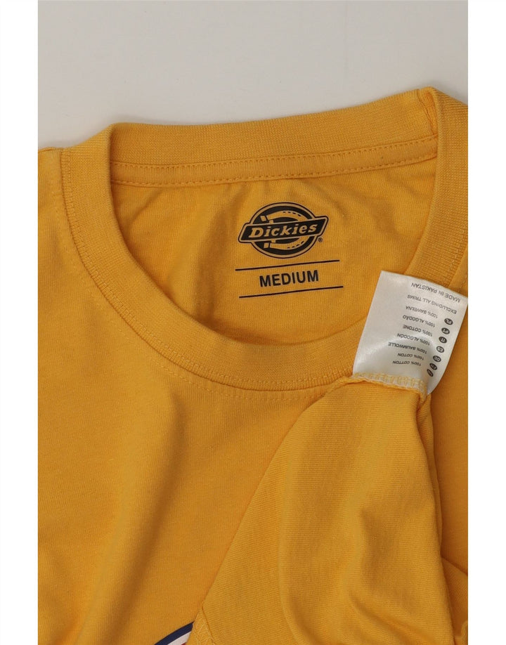 Dickies Hombre Camiseta Gráfica Top Algodón Amarillo Medio