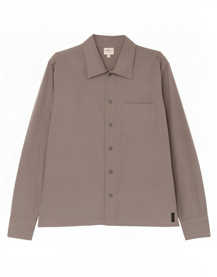 Camisa Calvin Klein Jeans Hombre Grande Poliéster Gris