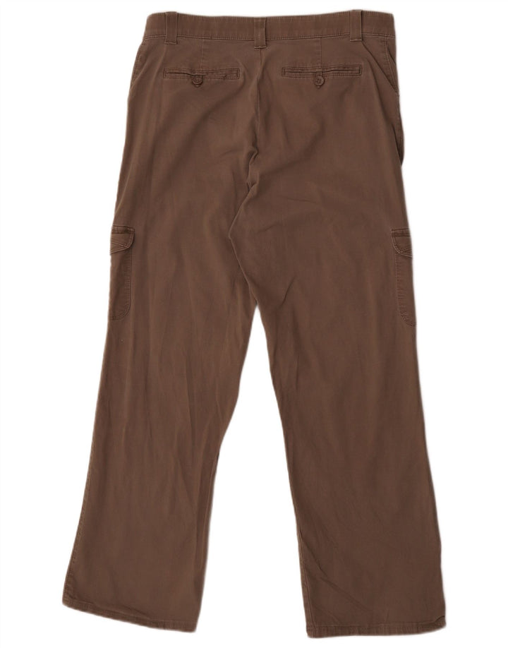 Pantalones Cargo Rectos Lee Mujer W31 L28 Marrón