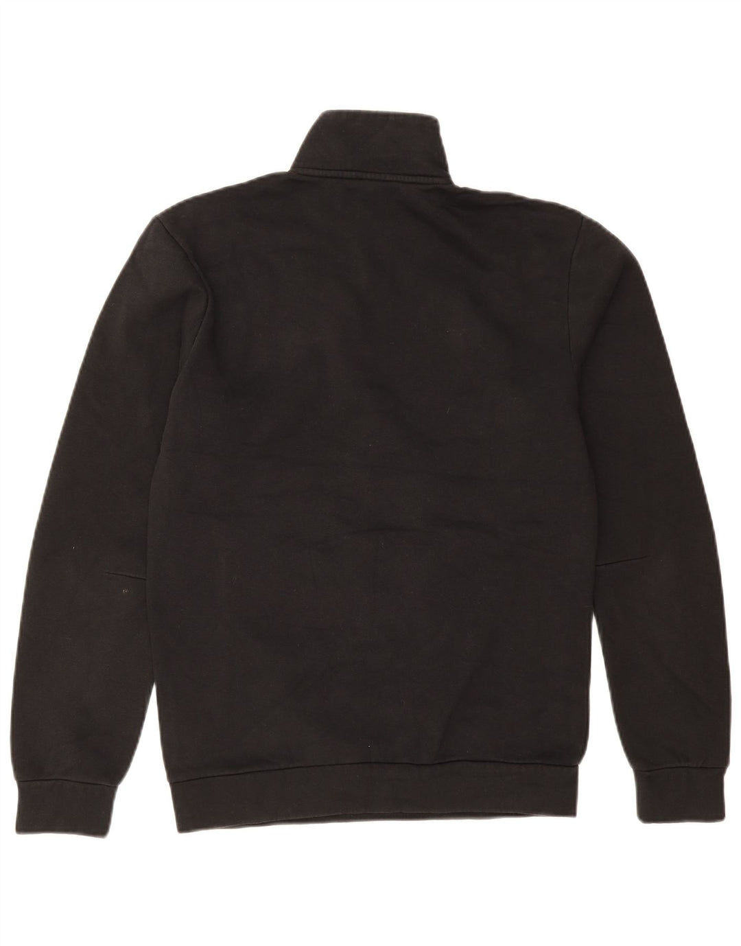ADIDAS Mens Zip Neck Sweatshirt Jumper Small Black Cotton