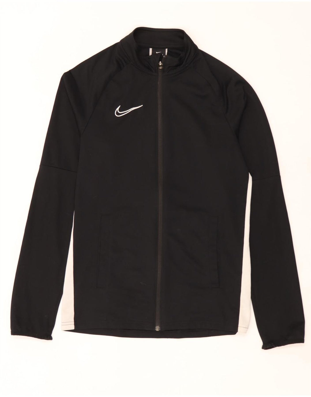 Adidas Hombre Dri Fit Chándal Top Chaqueta Pequeña Negro Colorblock Poliéster