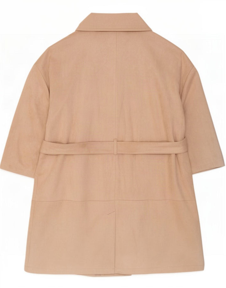 Marks & Spencer Abrigo cruzado para mujer UK 24 4XL Poliéster beige